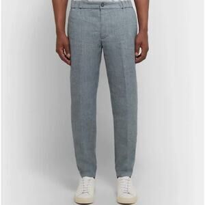 Club Monaco Lex Linen Jogger Pants Heather Grey Elastic Waist Mens Size S